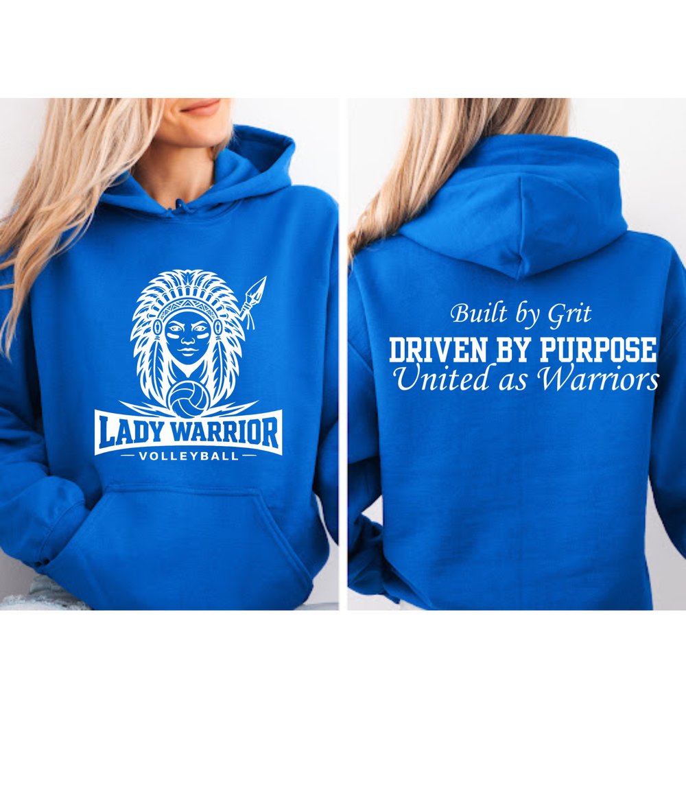 Image of Socorro Warriors Blue Volleyball Hoodie