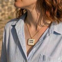 Image 3 of Χειροποίητο Κολιέ "Super Woman"  με Ατσάλινη Αλυσίδα