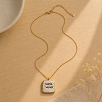Image 2 of Χειροποίητο Κολιέ "Super Woman"  με Ατσάλινη Αλυσίδα