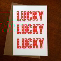 Image 3 of Lucky Stars good luck greeting card