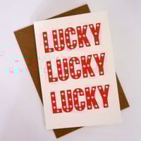 Image 4 of Lucky Stars good luck greeting card