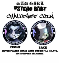 Image 1 of SAD GIRL 8 CHALLENGE COIN