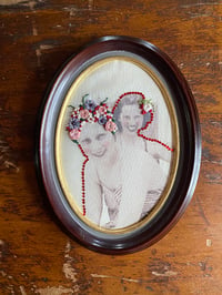 Image 1 of Bathing Beauties hand embroidered vintage photo