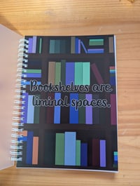 Image 1 of Bookshelves are Liminal Spaces Reusable Sticker Books