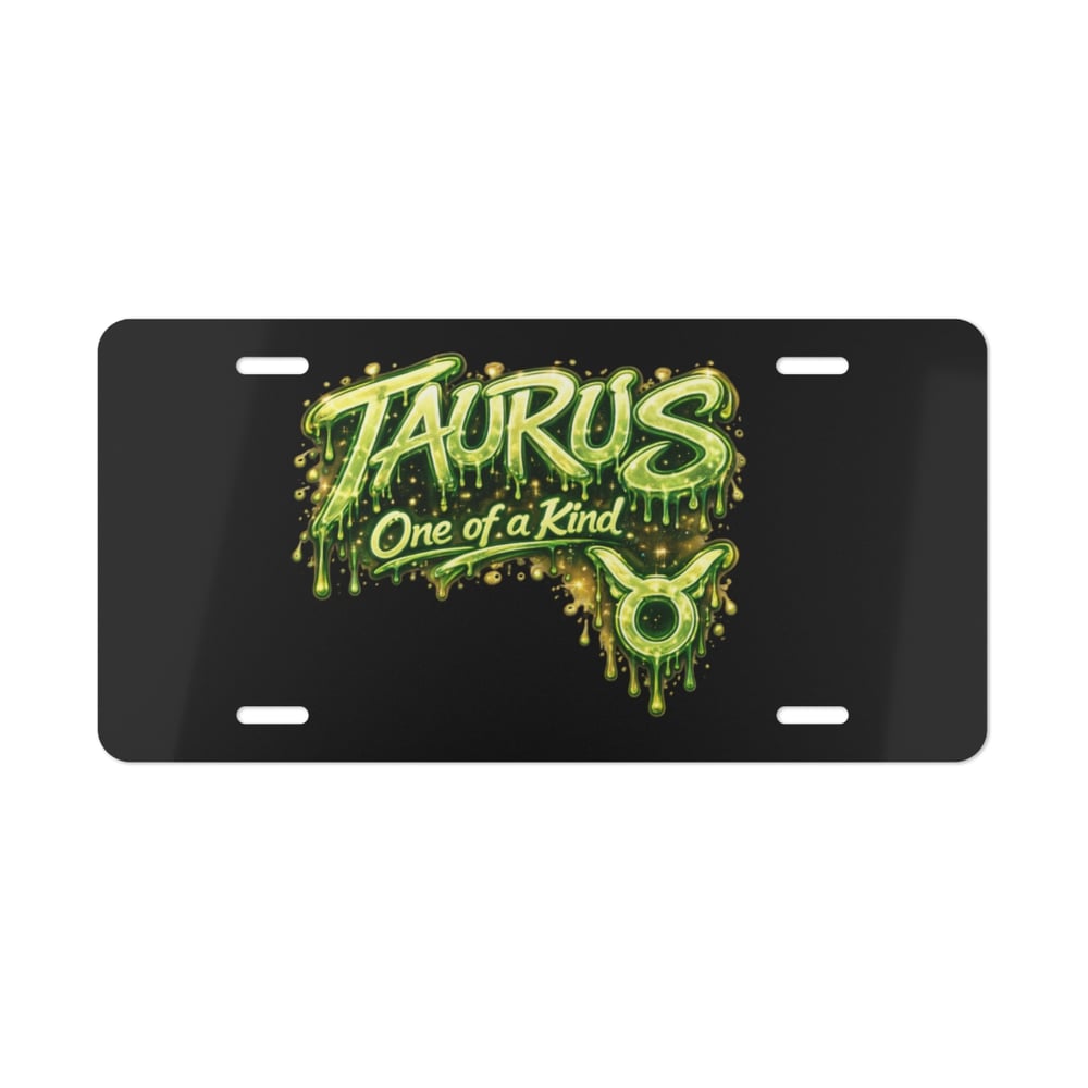 Image of Taurus Vanity Plate – "One of a Kind" Astrological License Plate