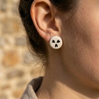 Image 3 of Χειροποίητα Σκουλαρίκια "Heart" με Ατσάλινη Βάση