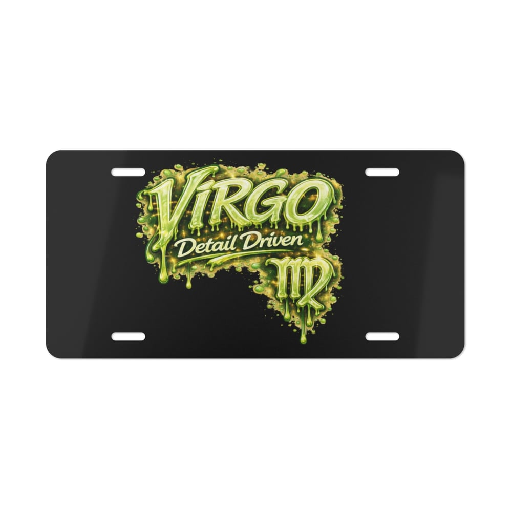 Image of Virgo 'Detail Driven' Vanity Plate — Zodiac License Plate for Virgo Fans
