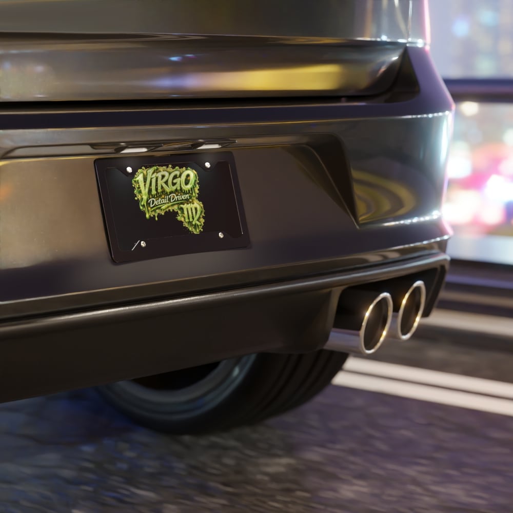 Image of Virgo 'Detail Driven' Vanity Plate — Zodiac License Plate for Virgo Fans