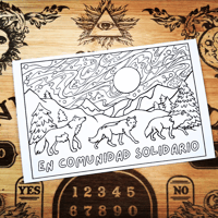 Image 1 of En Comunidad Solidario Color-Me Postcard