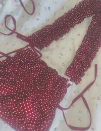 Image 4 of Burgundy Polka Dot Pudding Pouch 