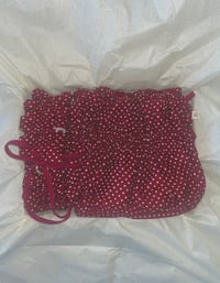 Image 5 of Burgundy Polka Dot Pudding Pouch 
