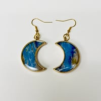 Image 1 of Clay Ocean Moon Earrings