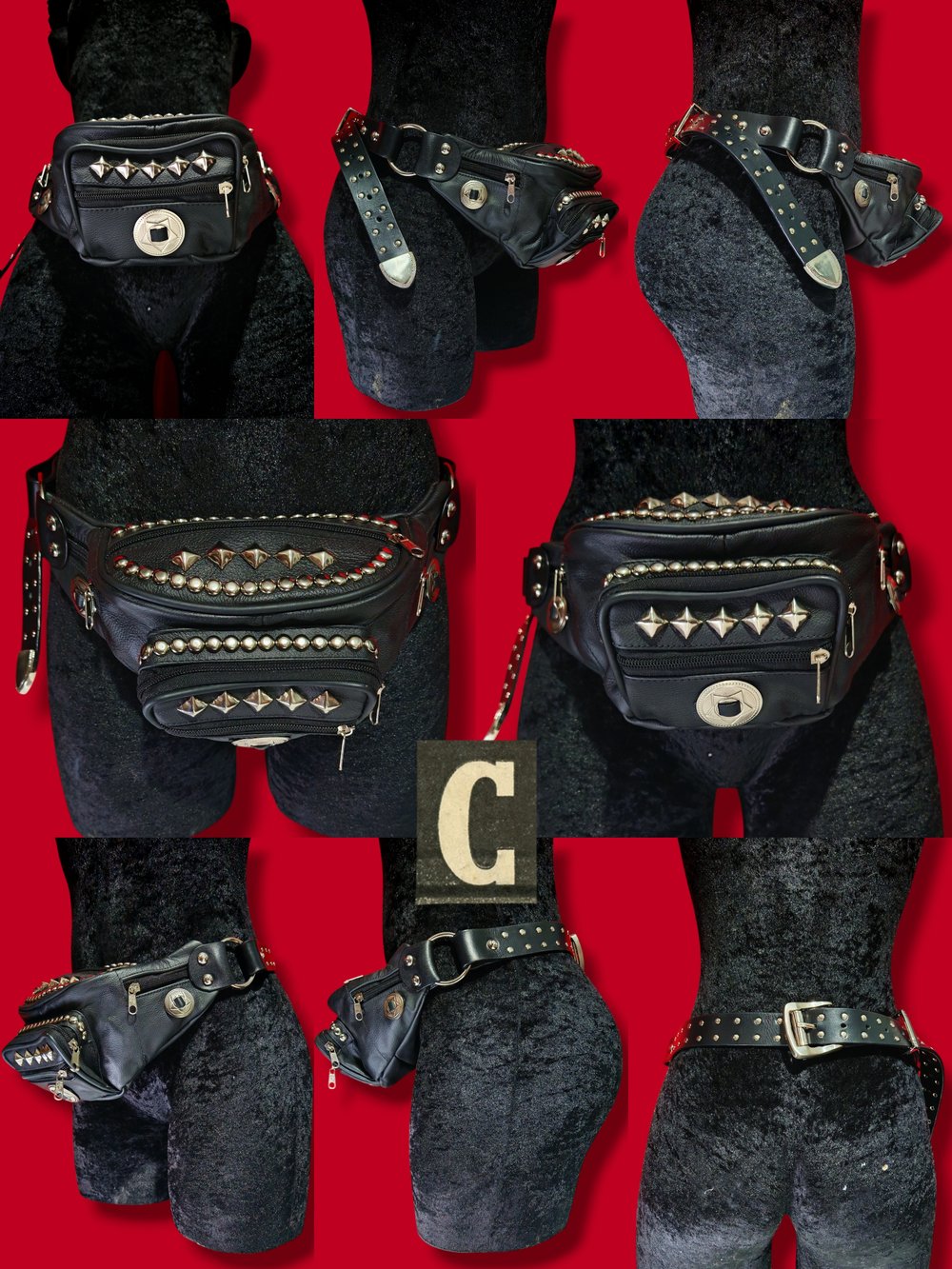 Ready to Ship Leather Waist Bags