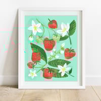 Strawberry Botanicals Art Print