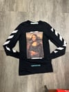 Off White Mona List Small Longsleeve T Shirt Mens Pre Owned