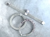 Image 5 of Hand Crocheted silver wire Bangle