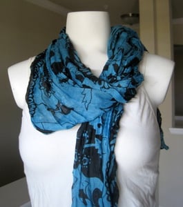 Image of Fuschia random print scarf