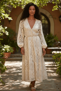 Image 1 of BOBÔ Bourgeois Bohême- "Dianna" Lace Maxi Dress