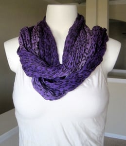 Image of Purple animal print scarf