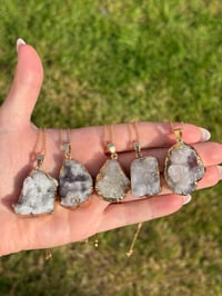 Image 1 of Clear Quartz Gold Necklace