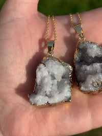 Image 2 of Clear Quartz Gold Necklace