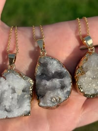 Image 3 of Clear Quartz Gold Necklace