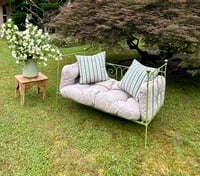 Image 1 of  Banquette ancienne en métal patiné - Basile