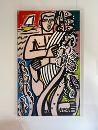 Image 2 of "Man on the Island with White Linen Towel" by America Martin