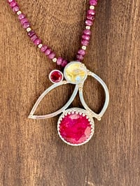 Image 1 of Silver and ruby gemstones 