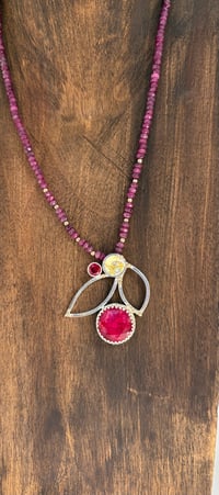 Image 2 of Silver and ruby gemstones 