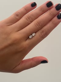 Image 1 of Moissanite Oval Stud Earrings