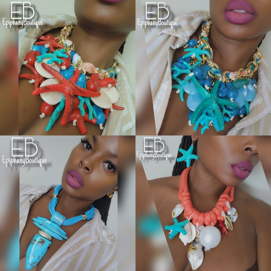 Image of The Aquatic Statement Neckpieces: Sold Separately 