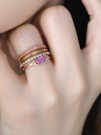 Image 6 of Pink Sapphire Crescent Ring