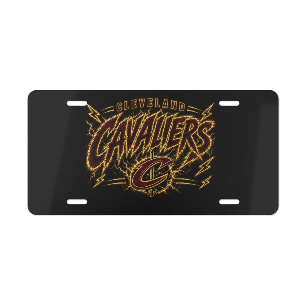 Image of Cleveland Cavaliers Lightning Vanity Plate — Metal License Plate