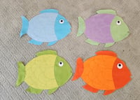 Set of 4 fish placemats