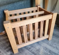 Image 1 of Oak Mission-style magazine rack