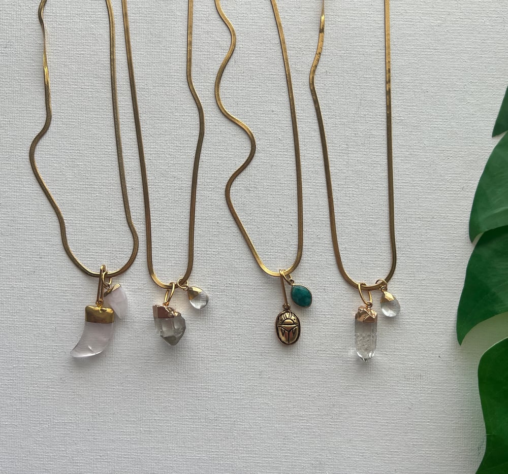 Image of GEM DROPS II • Crystal Charm Necklace