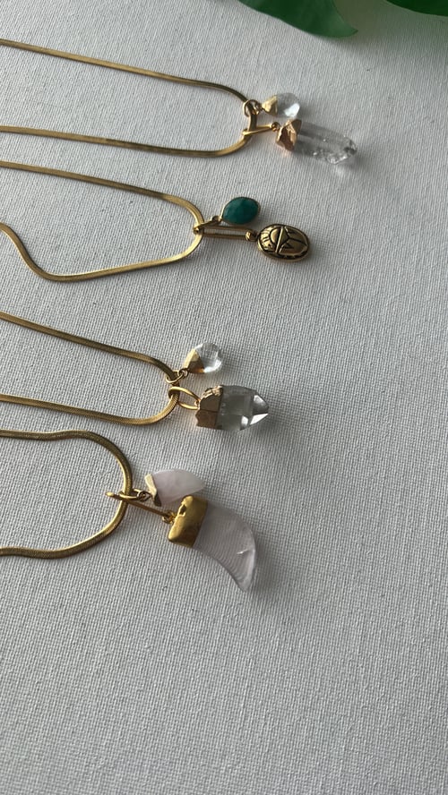 Image of GEM DROPS II • Crystal Charm Necklace