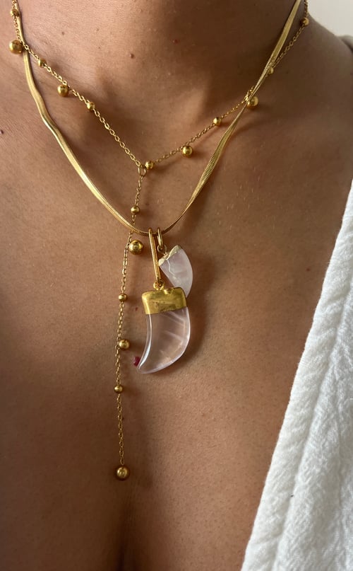 Image of GEM DROPS II • Crystal Charm Necklace