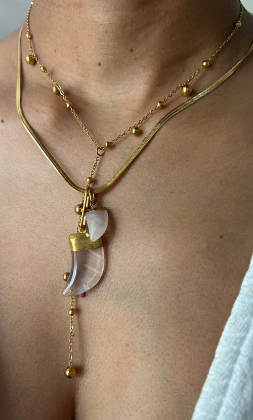 Image of GEM DROPS II • Crystal Charm Necklace