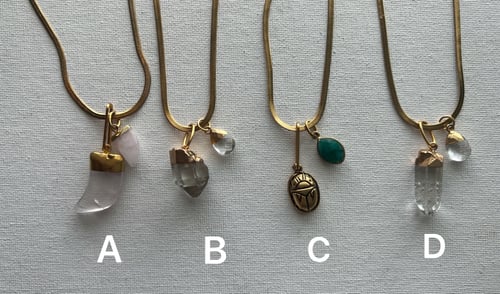 Image of GEM DROPS II • Crystal Charm Necklace