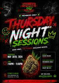 May 30 • 7PM–11PM • Members-only night with premium flower & vibes