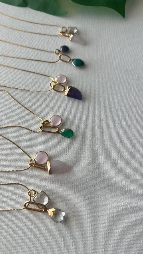 Image of GEM DRIP • Crystal Charm Necklace