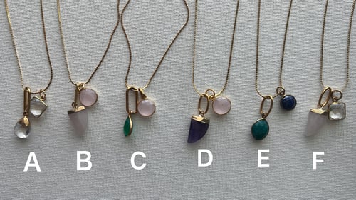 Image of GEM DRIP • Crystal Charm Necklace