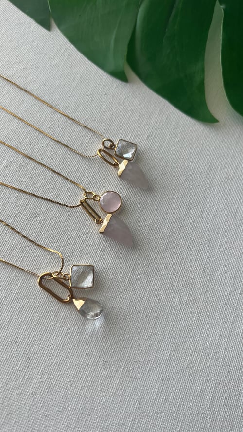 Image of GEM DRIP • Crystal Charm Necklace