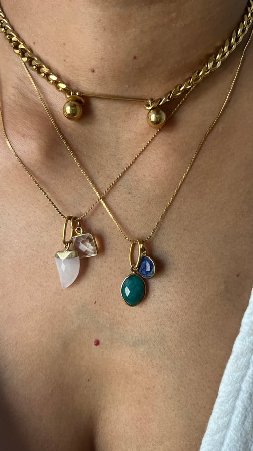 Image of GEM DRIP • Crystal Charm Necklace