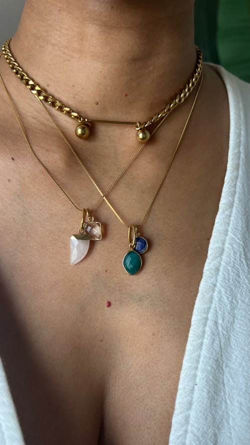 Image of GEM DRIP • Crystal Charm Necklace