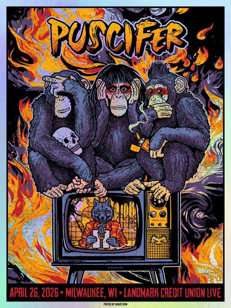 Image of Puscifer 2026 Rainbow Foil Variant