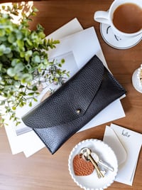 Image 1 of Lulu Black Leather Long Wallet