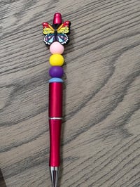Multi color butterfly pen 